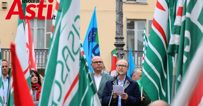 Sauro Rossi ritratto durante il comizio (ph. Merfephoto - Efrem Zanchettin)