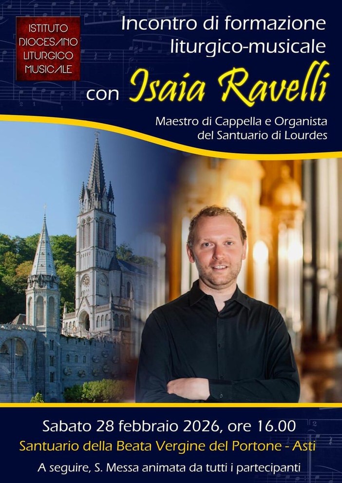 Asti ospita l’incontro liturgico-musicale con Isaia Ravelli