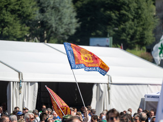 La Lega riunita a Pontida (foto di Alessandro Galbiati) La Lega riunita a Pontida (foto di Alessandro Galbiati)