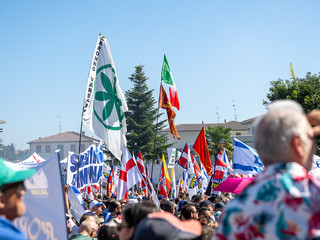 La Lega riunita a Pontida (foto di Alessandro Galbiati) La Lega riunita a Pontida (foto di Alessandro Galbiati)