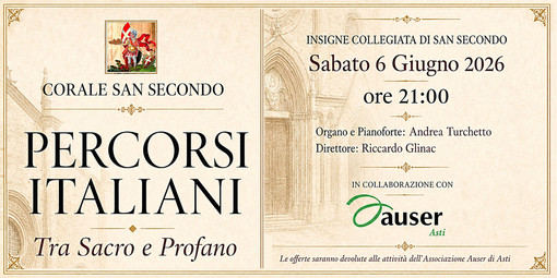 Note di solidarietà ad Asti con il concerto della Corale San Secondo