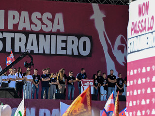 La Lega riunita a Pontida (foto di Alessandro Galbiati) La Lega riunita a Pontida (foto di Alessandro Galbiati)