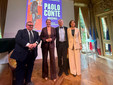Nella foto, da sinistra a destra: Francesco Antonio Lepore (presidente di Asti Musei), Iole Siena di Arthemisia, il direttore dell'Istituto italiano di cultura di Parigi Antonio Calbi e la curatrice della mostra Manuela Furnari Nella foto, da sinistra a destra: Francesco Antonio Lepore (presidente di Asti Musei), Iole Siena di Arthemisia, il direttore dell'Istituto italiano di cultura di Parigi Antonio Calbi e la curatrice della mostra Manuela Furnari