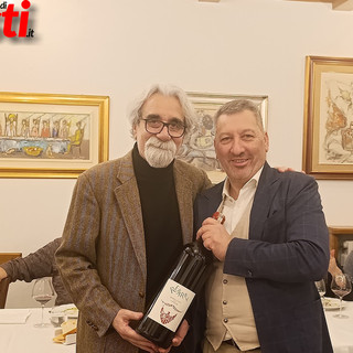 Beppe Vessicchio alla presentazione di ReBarba con Giulio Porzio