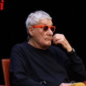 Il maestro Conte alla presentazione della mostra