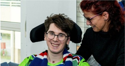 Paolo Sarullo con la mamma