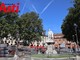 L'allestimento delle tribune per il Palio in piazza Alfieri (Merphefoto)