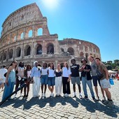 Corinna con gli amici americani Corinna con gli amici americani