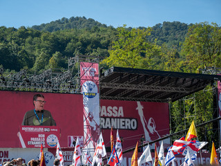 La Lega riunita a Pontida (foto di Alessandro Galbiati) La Lega riunita a Pontida (foto di Alessandro Galbiati)