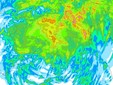 Precipitazioni previste dal modello COSMO-2I: 20-30 mm diffusi entro domani (martedì) tra Astigiano, Alessandrino, Langhe e Roero.