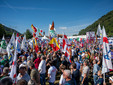 La Lega riunita a Pontida (foto di Alessandro Galbiati)