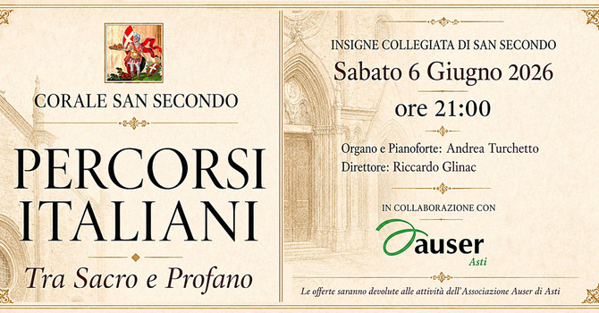 Note di solidarietà ad Asti con il concerto della Corale San Secondo