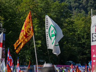 La Lega riunita a Pontida (foto di Alessandro Galbiati) La Lega riunita a Pontida (foto di Alessandro Galbiati)