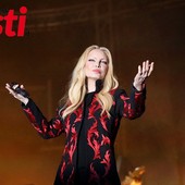 Patty Pravo in alcuni scatti realizzati durante il concerto