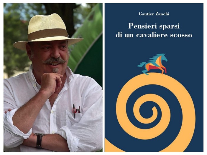 Gautier Zanchi con la copertina del libro