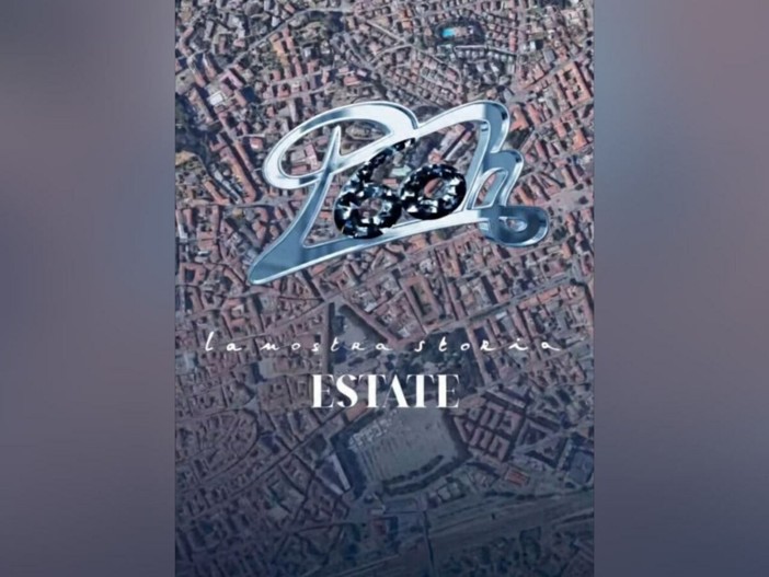 La sovrapposizione tra il logo dei Pooh, aggiornato al sessantennale, e la vista area del centro città "apre" il video caricato su Instagram dalla band