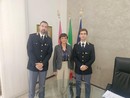 Papa e Cordaro con il questore Marina Di Donato