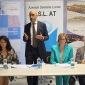 Monica Monticone (Coldiretti); Giovanni Gorgoni dirett. Gen Asl At; Stefania Calcari pres. OPI; Claudio Lucia pres Ordine dei medici (MerfePhoto) Monica Monticone (Coldiretti); Giovanni Gorgoni dirett. Gen Asl At; Stefania Calcari pres. OPI; Claudio Lucia pres Ordine dei medici (MerfePhoto)