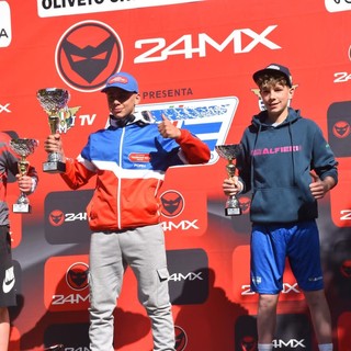 Riccardo Massaza sul podio della mini enduro