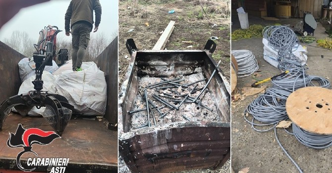 Maxisequestro di "oro rosso" ad Asti: recuperati 40 quintali di rame