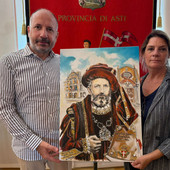 Il sindaco con Marisa Garramone