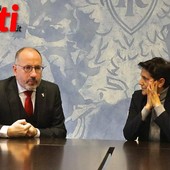 Il sindaco Rasero e il questore Marina Di Donato nel corso di un incontro (immagine d'archivio)