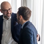 Il presidente della Provincia Luca Robaldo con Giovanni Crosetto