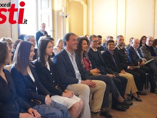 Immagini della presentazione dei lavori di restauro del Salone