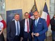 Il sindaco Rasero ritratto con l'ambasciatore (primo da sinistra nell'immagine) e il console USA