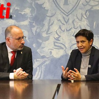 il sindaco Maurizio Rasero con il questore Marina Di Donato