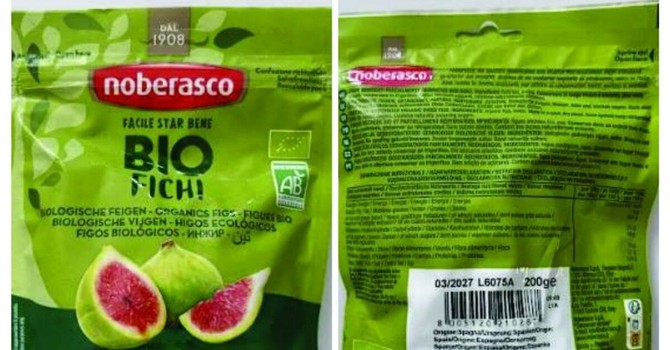 Scatta il richiamo per un lotto di fichi secchi bio di Noberasco