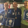 Il racconigese Domenico Taricco (al centro) neo campione italiano di Pesca a Mosca