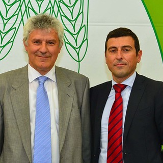 Marco Reggio (a sinistra nell'immagine) e Diego Furia, rispettivamente presidente e direttore di Coldiretti Asti