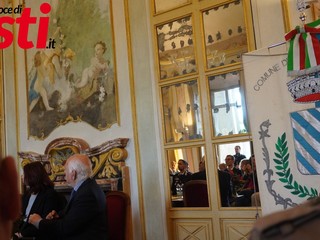 Immagini della presentazione dei lavori di restauro del Salone