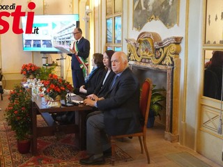 Immagini della presentazione dei lavori di restauro del Salone