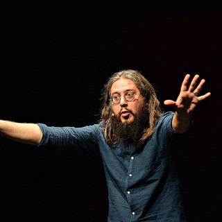 Roberto Mercadini in un'immagine di scena