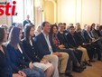 Immagini della presentazione dei lavori di restauro del Salone