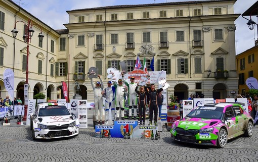 Il podio della scorsa edizione del Rally del Grappolo - Foto Magnano