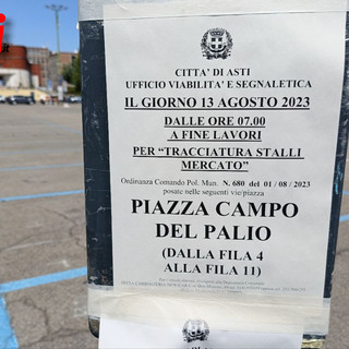 Da domenica in piazza del Palio si tracciano gli stalli per lo spostamento del mercato