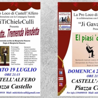Le locandine dei due spettacoli