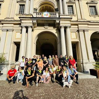 Foto di gruppo, al Santuario di Crea
