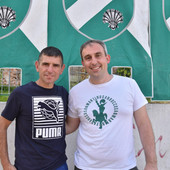 Dino Pes con il rettore Pier Paolo Squillia Dino Pes con il rettore Pier Paolo Squillia