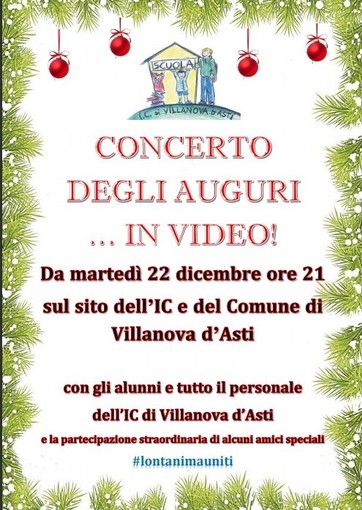 Locandina del concerto della scuola di Villanova d'Asti