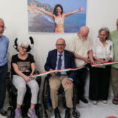 L'inaugurazione. Al centro Vincenzo Soverino