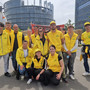 Il gruppo dei cuneesi alla manifestazione che ha portato in piazza a Strasburgo i giovani agricoltori della principale organizzazione d’Italia e d’Europa