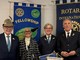 Nella foto, da sinistra: Giorgio Gianuzzi presidente ANA Sezione di Asti, Anna Maria Gianuzzi responsabile rapporti Rotary-Lions, Luigi Gentile Governatore Rotary Distretto 2032 e Antonio Abate (presidente FRA)