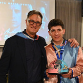 Sanna con il rettore Piermatteo Ponzone