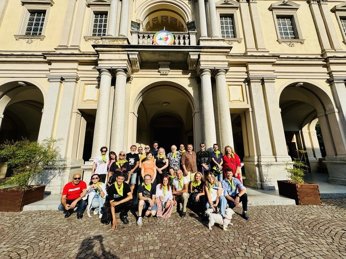 Foto di gruppo, al Santuario di Crea