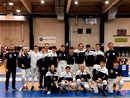 Il gruppo maschile con i tecnici Piccardi e Mandarini