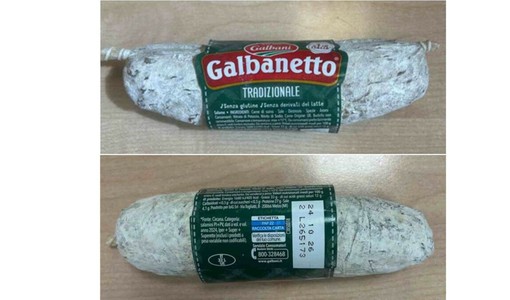 Richiamo per il salame Galbanetto, controlli in corso su due lotti